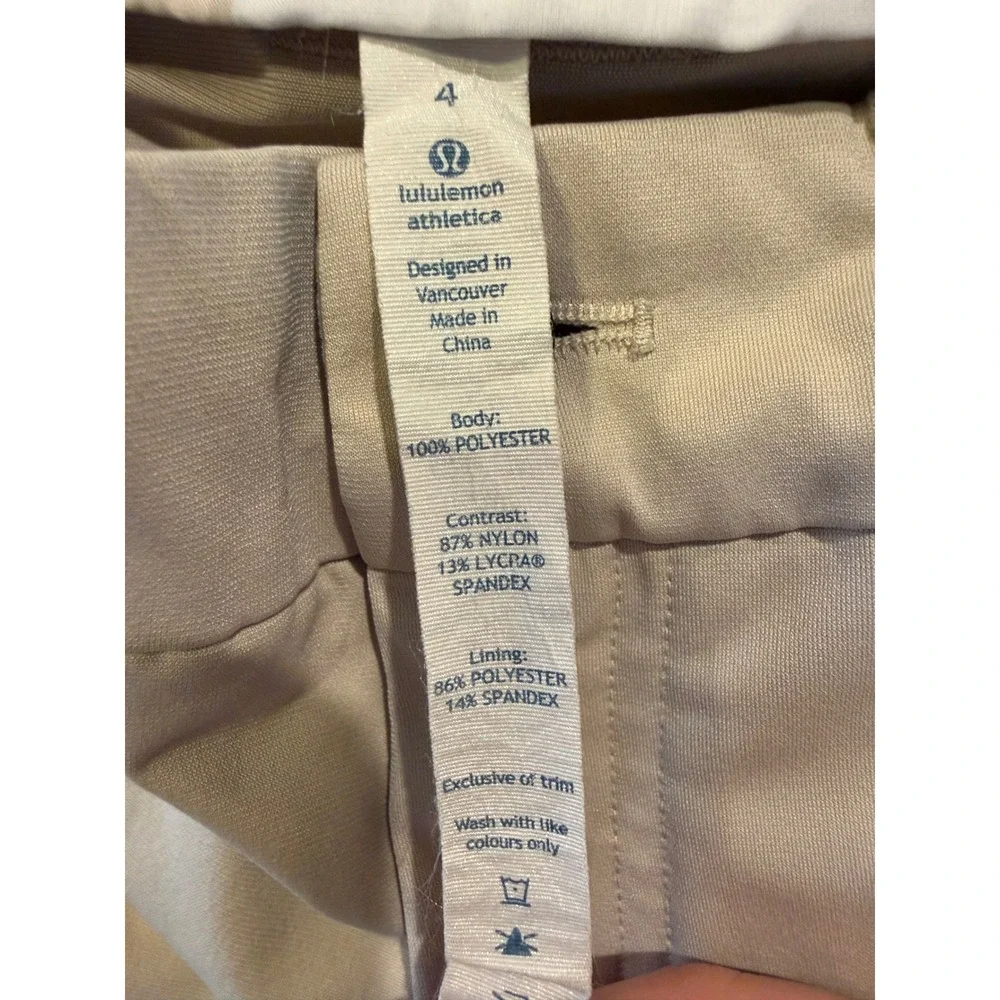 Lululemon‎ Athletica Tan Shorts Size 4 Casual Golf Walking